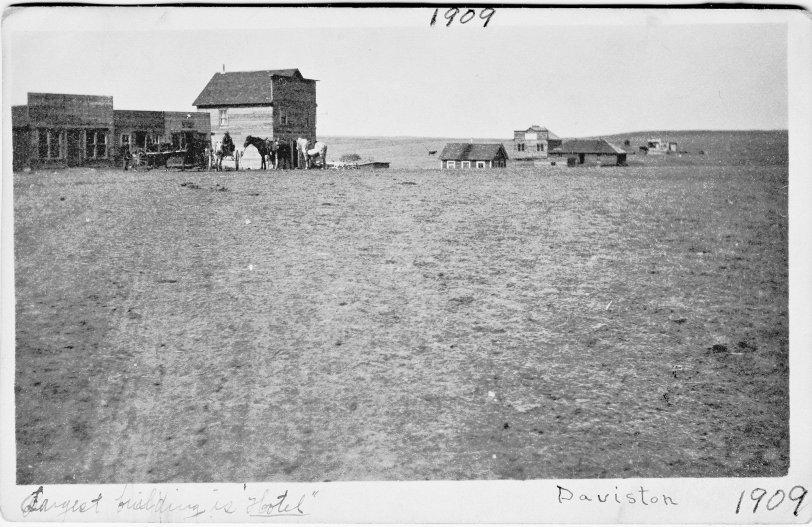 Daviston was located south east of Bison in Perkins County, South Dakota. 1909. View full size.
