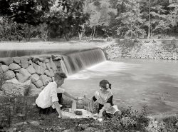 Rock Creek Park in Washington, D.C., 1924. "Chestnut Farms Dairy." The cottage cheese couple again, spooning in public. National Photo Co. View full size.