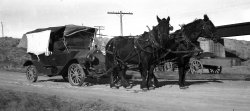 Makeshift transportation in western Nebraska around 1933. View full size.