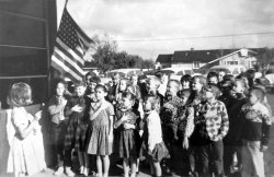 West Covina, California 1962. This picture was taken by Mary Herbert of West Covina, California at San Jose Elementary School. View full size.
Where the heart isIt looks like a few of those kids aren't quite sure!
San Jose Schoolis now a Charter School:
San Jose Charter Academy is located at 2021 West Alwood St., West Covina, CA 91790.
These kids in 1962 had no clue about the Cold War,the Cuban Missile Crisis,and civil rights,and of course,Vietnam,and the impending murder or our President.
All these things and more were on the burner,heating up,when I was attending Rowland Elementary,at Lark Ellen and Rowland.
But,boy was I having fun living my suburban life!
(ShorpyBlog, Member Gallery)