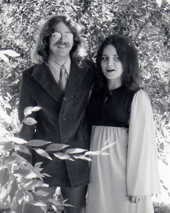 Ready for a night out (can't remember where), Barb and I (Dave) sport the latest in 1969 attire and hairstyles. In spite of rumors, these were NOT the good ol' days, but they were a lot of fun for two kids who didn't know much about life yet. Photo was taken in Atascadero, CA by my sister. View full size.
