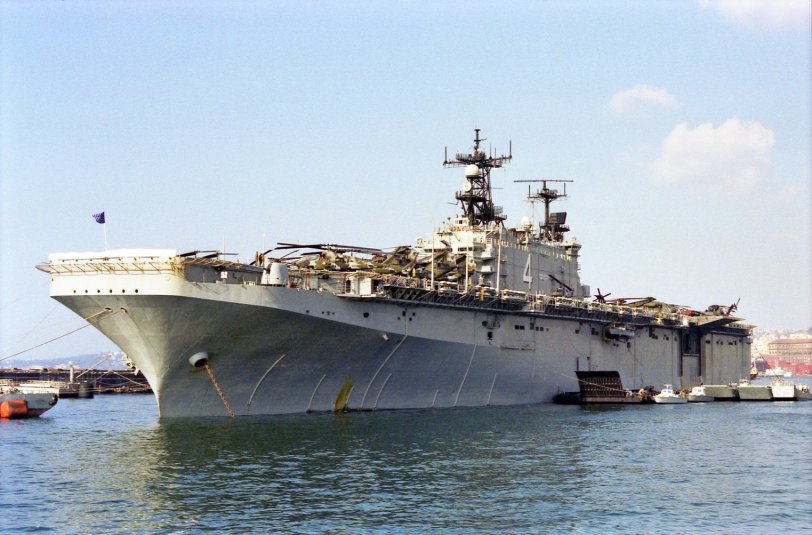 In the harbor in Naples, Italy during my stay there in 1989.  Naples is the home of an important US Navy base as well as a NATO base. View full size.
