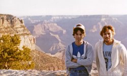 Drove all night from San Jose and got to the south rim at the crack of dawn. View full size.
(ShorpyBlog, Member Gallery)