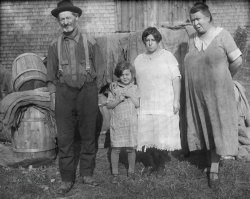 New England farm family at the height of the Great Depression. Scanned from the original 5x4 inch glass negative. View full size.