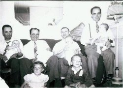 Norm Ouellette, farthest on the left, with brothers, in-laws, and their kids. View full size.