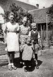 My Mom with her siblings in 1946 near Zurich, Switzerland.