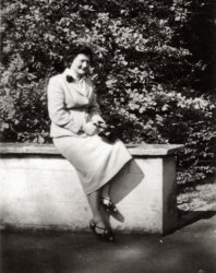 My mother (born 1932) near Zurich, Switzerland.