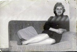 I know that my father took this picture back around 1956.  My mom tells me that she was trying to look "Movie Starrish." View full size.