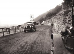 This is scanned from the original negative.  I thought it was an interesting angle. It looks like whoever took this was sitting on the running board of the car in the foreground.