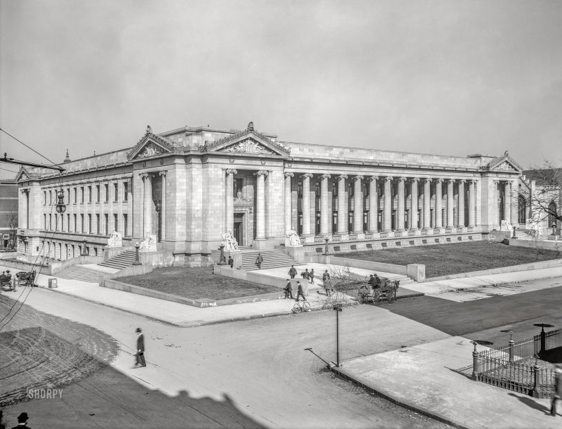 Memphis, Tennessee, circa 1910. "Shelby County Courthouse, Adams Avenue and Second Street." 8x10 inch dry plate glass negative, Detroit Publishing Company. View full size.
