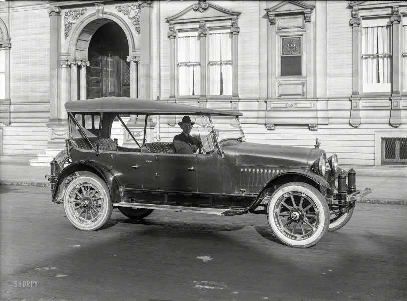 1928 Hudson. Car with rumble seat. Somewhere in the Bay Area. 5x7 glass  negative by Christopher Helin. Shorpy Hist…