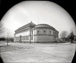 Washington, D.C., circa 1921. "Corcoran Art Gallery." This empty intersection a block from the White House presents a somewhat different appearance today. National Photo Company Collection glass negative. View full size.