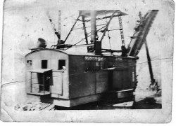 From my grandmother, Mattie Louise Spain's (LeMay), photo album. "Steam Shovel 1926" is written on back of the picture. View full size.