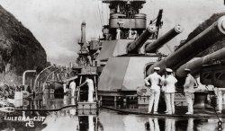 A view from the USS Colorado as it transits the Panama Canal, 1929 View full size.
(ShorpyBlog, Member Gallery)