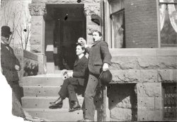 From an old family photo album. I hope the skull was a prop... View full size.