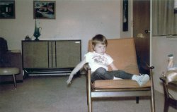 My cousin Deanna, around 1965 or so, obviously bored, nothing to do. Yawn....  View full size.