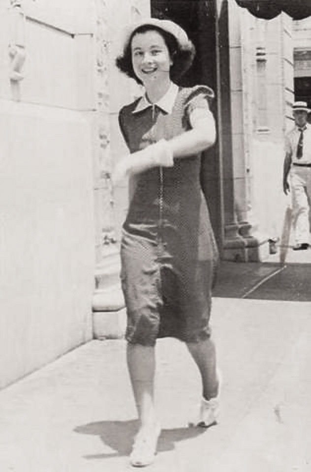 This is not the greatest scan but I love this picture of my grandmother, Mary Teresa Mayne (Fallon after marriage) in 1939. She was going to work at the Times Picayune in New Orleans. She was the secretary of the editor-in-chief or the publisher (I forget the title of her boss). Anyway, my grandfather was her boss' godson and that is how they met. View full size. 
