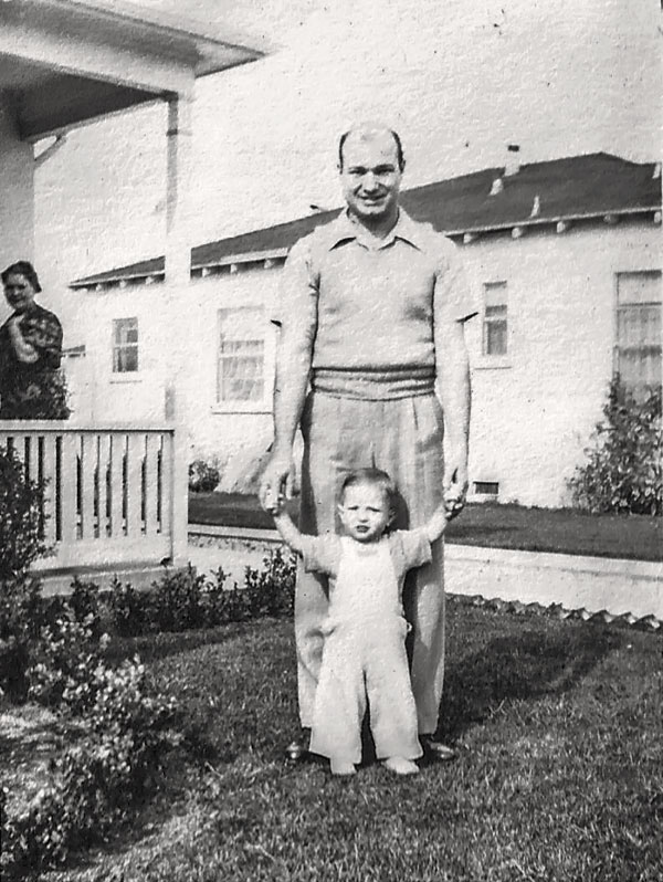 My Great-Uncle Grant Webb with his son, Los Angeles, CA during the 1940s. View full size.
