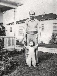 My Great-Uncle Grant Webb with his son, Los Angeles, CA during the 1940s. View full size.