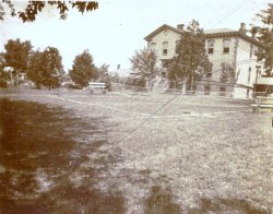 This farm house is near Carrollton, IL, and was run by B.W. Collins when this picture was taken.