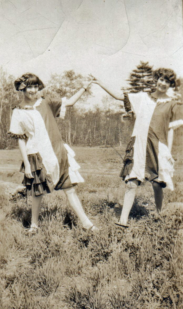 12 Columbia St, Wilmington, MA. My great aunts Helen and Anna Porter, 1925. View full size.
