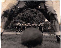 Another one of my St. Lawrence Market finds, this picture was taken at Humberside Collegiate in Toronto, sometime in 1950. I found it in a box of photos that all seemed to feature the Creighton family, who probably lived somewhere in the High Park/Junction area of Toronto. Any Humberside alumni recognize this photo or the name Creighton? View full size.