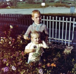 Me and my brother near Zurich, Switzerland, ca. 1964 or 1965.