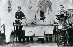 This is the class of 1898 my great-great Grandfather (Frank L. Keeler) is the one in all black, second from the left. Starling Medical School became part of Ohio State University's Medical School around 1914. My Grandfather later practiced medicine in Oklahoma, when it was still a territory, and then moved his family to Miami. View full size.