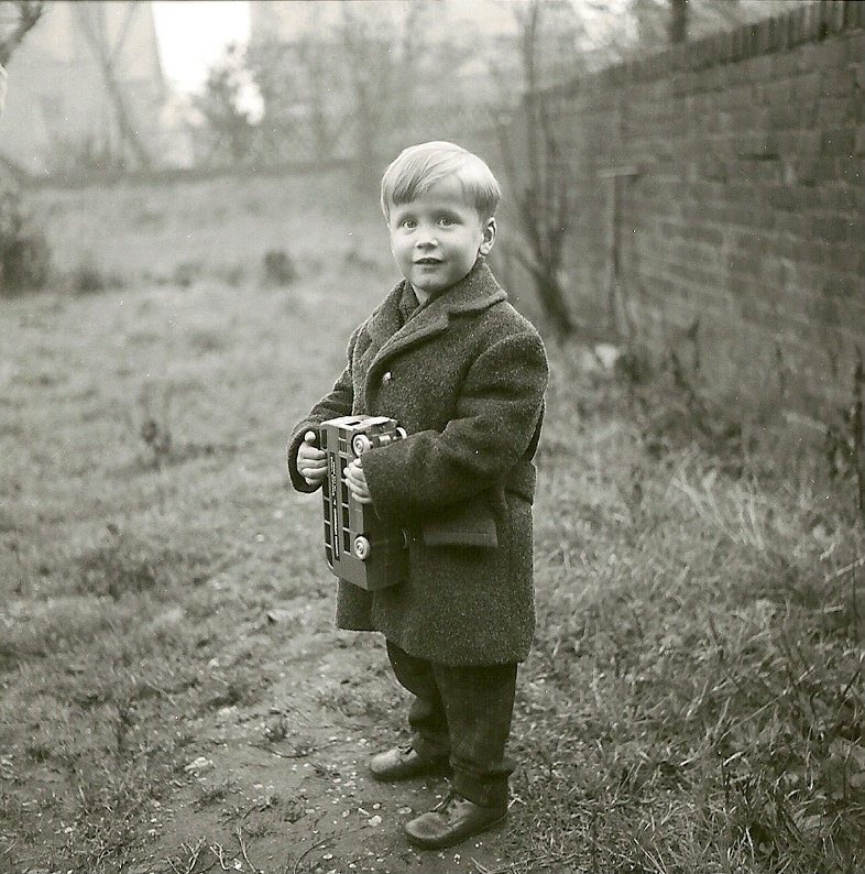 My Brother, Winter 1963 in Reading, England, taken by my Aunt. To me this is the perfect portrait, the positioning, lighting, atmosphere, his expression. I just love this photo. View full size.
