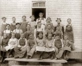 Students at Frontier County, Nebraska, country school circa 1912.